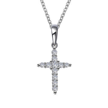 0.33 Ctw Cross Pendant Necklace